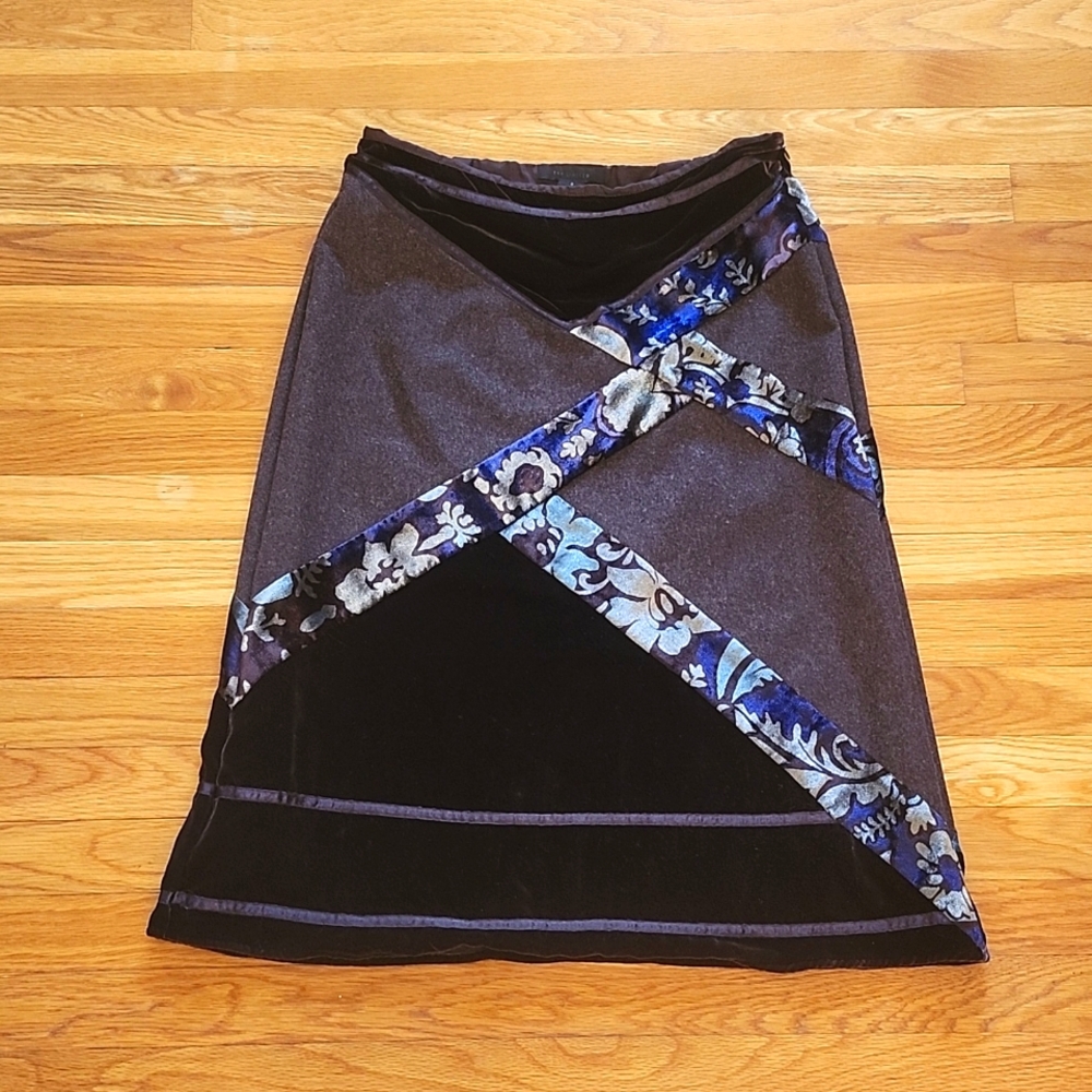 The Limited Vintage velvet wool silk skirt women's size 8